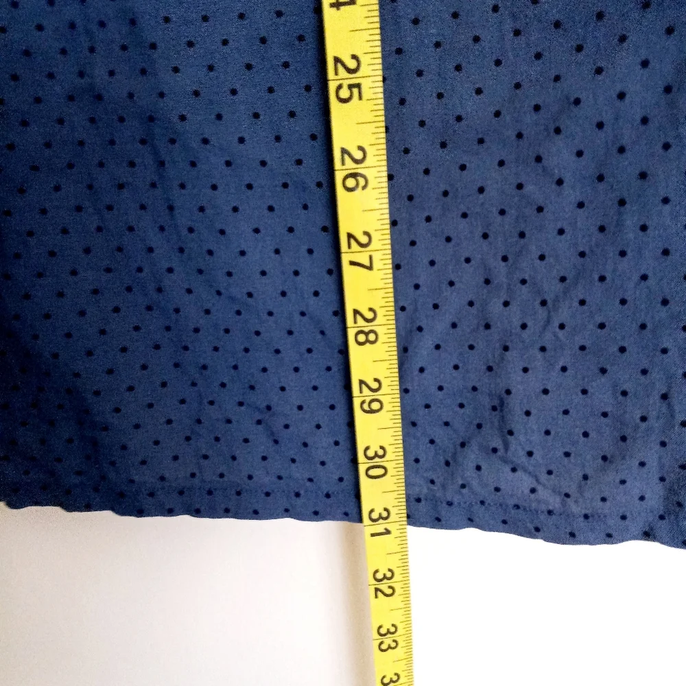 Campia Moda men's size L blue polka dot button down short sleeve shirt - Picture 6 of 7